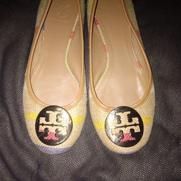 ❤️TORY BURCH Nova Check Ballet Flats Shoes Size 7 - Picture 3 of 5